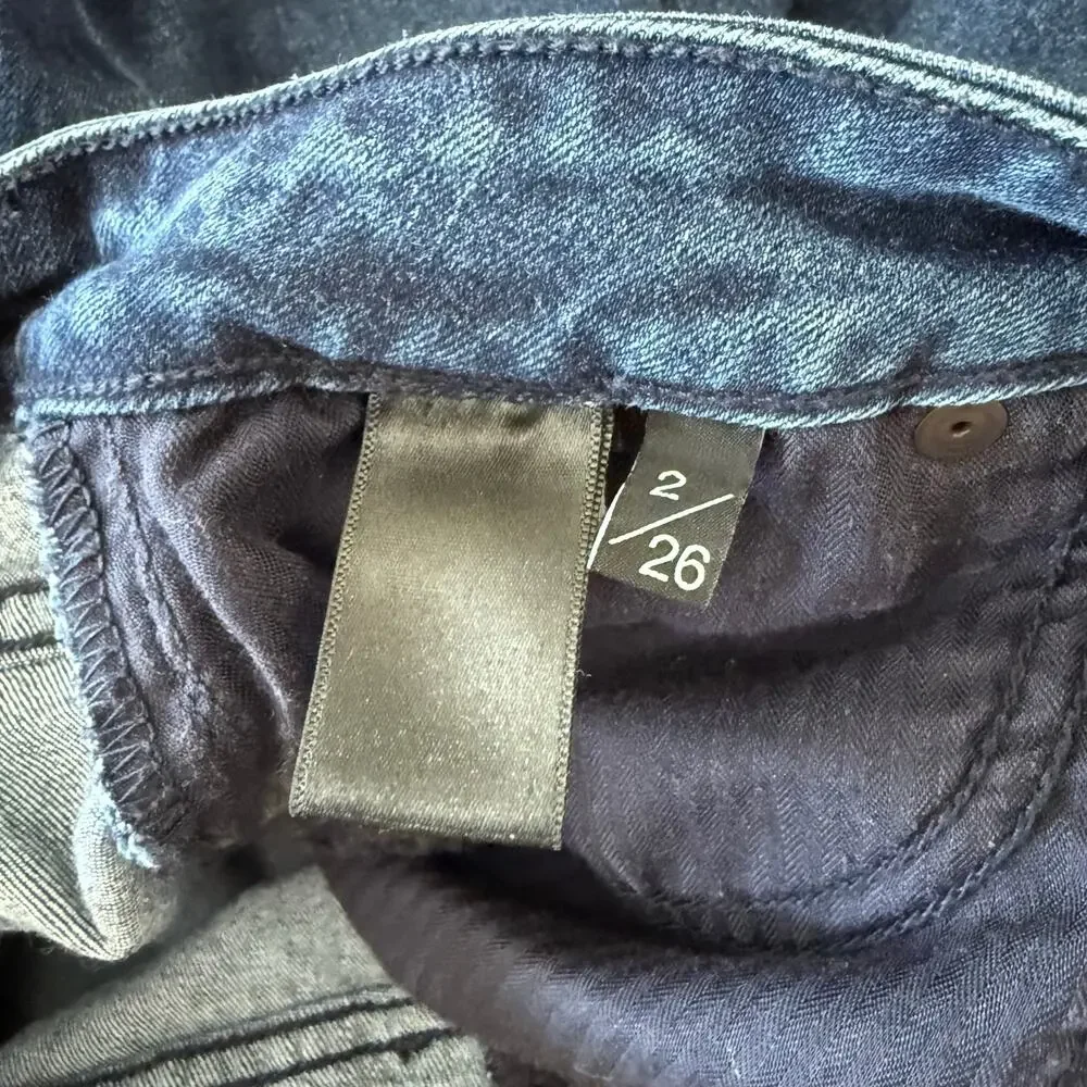 Parker Smith Crop Straight Jeans Size 2 26 Medium Wash Stretch Denim